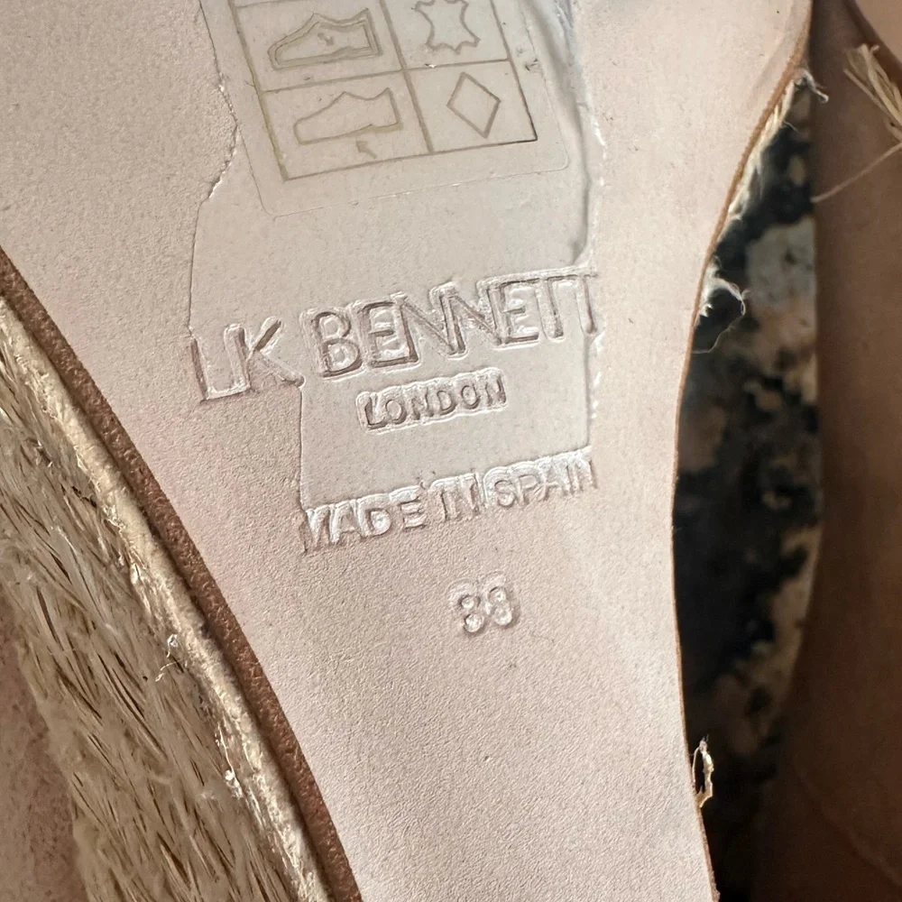 LK Bennett Eevi Suede Espadrille Wedge Heels